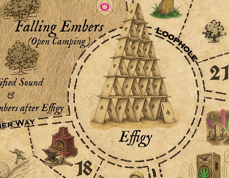 Map detail — the theme camps
